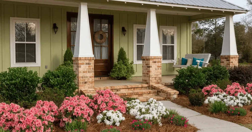 Southern home with front porch in Macon, Georgia